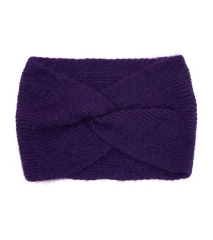 Широка зимна лента за глава във виолетово снимка