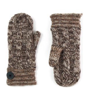 Дамски ръкавици с един пръст в кафяво и черно снимка