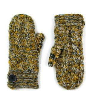 Дамски ръкавици с един пръст в жълто и черно снимка