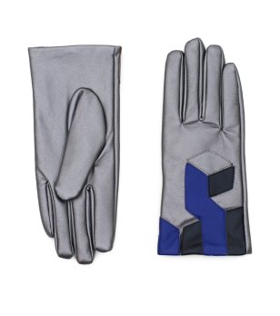 Ръкавици в сиво и синьо снимка