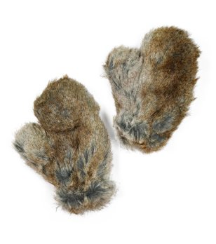 Дамски ръкавици светлокафяви с един пръст снимка