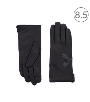 Дамски черни ръкавици Lyngen от естествена кожа снимка