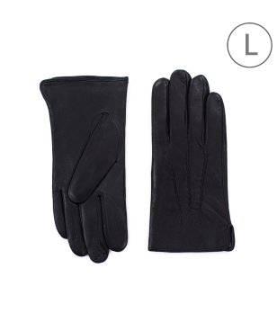 Мъжки черни ръкавици от естествена кожа Barrow снимка