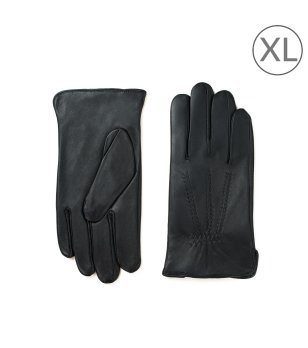 Мъжки черни кожени ръкавици Frank снимка