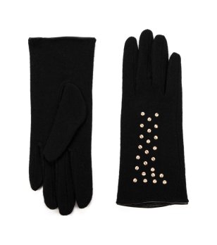 Дамски черни ръкавици с декорация Lennox снимка