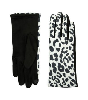 Дамски ръкавици в черно и бяло снимка