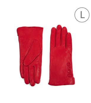 Дамски червени кожени ръкавици снимка