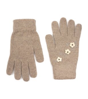 Дамски тъмнобежови ръкавици Eliana снимка