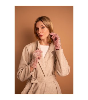 Дамски светлорозови ръкавици Alexa снимка