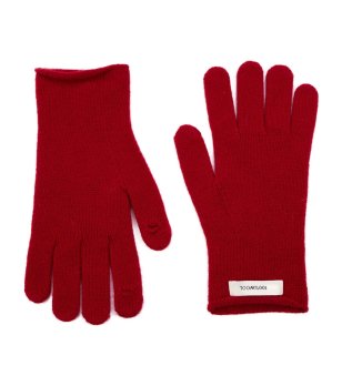 Вълнени ръкавици в тъмночервено снимка