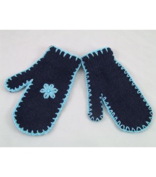 Сини зимни ръкавици снимка