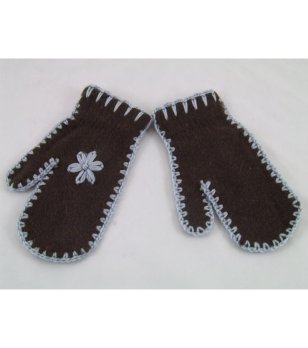 Кафяви зимни ръкавици снимка