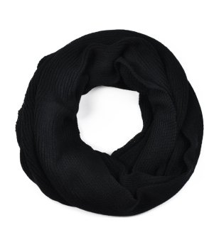 Унисекс черен зимен шал снимка
