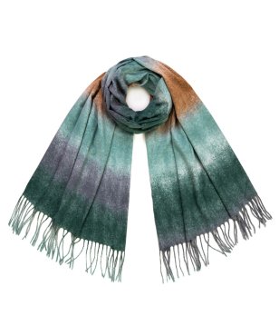 Шал в зелени нюанси и кафяво снимка