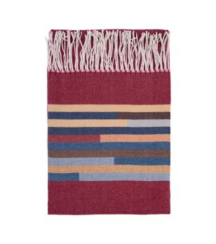 Шал в тъмночервено с ресни Tribeca снимка