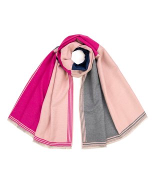 Дамски шал в розово, циклама и сиво снимка