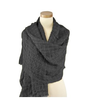Унисекс графитен зимен шал снимка