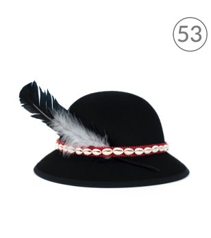 Класически черен вълнен капел снимка