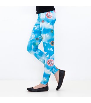 Дамски клин с шарен десен снимка