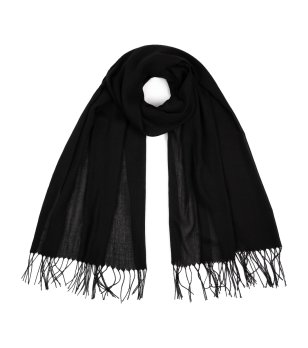 Черен шал с ресни снимка