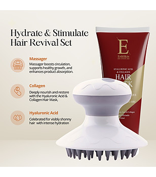 Комплект от масажор за скалп и маска за коса с хиалурон снимка