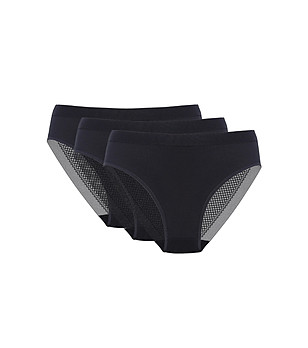 Комплект черни бикини Emma 3 броя с високо съдържание на памук снимка