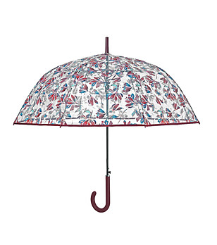 Прозрачен, ветроустойчив чадър с принт  снимка