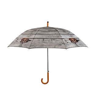 Автоматичен чадър с принт куче и коте снимка