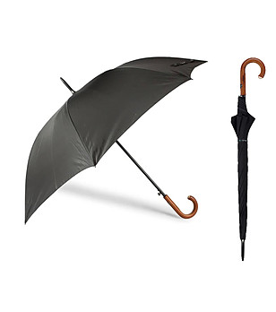 Черен голям чадър устойчив на вятър снимка