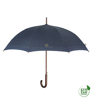 Автоматичен еко чадър в тъмносиньо снимка