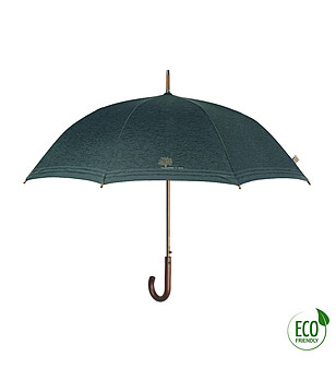 Автоматичен еко чадър в тъмнозелено снимка