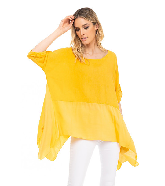 Дамска блуза в жълто снимка
