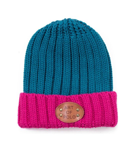 Унисекс тюркоазена зимна шапка снимка