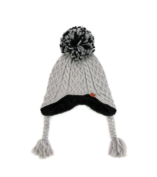 Унисекс детска зимна шапка в сиво снимка