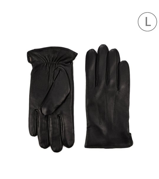 Черни кожени унисекс ръкавици Derrel снимка