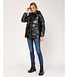 Черно дамско зимно яке-3 снимка