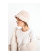 Дамска светлобежова шапка Bucket-2 снимка