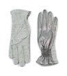 Дамски ръкавици в светлосиво и сребристо-2 снимка