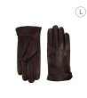 Тъмнокафяви кожени unisex ръкавици Derrel-1 снимка