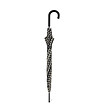 Automatic Large umbrella - Wind resistant - With curved handle - Chevron pattern - Black and white-1 снимка