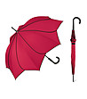 Automatic long umbrella for women- Swirl umbrella - Red-1 снимка