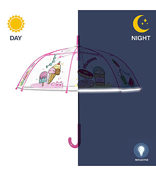 Детски прозрачен чадър Yummy снимка