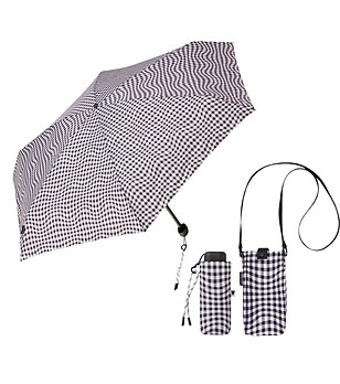 Мини сгъваем чадър с UVP 50+ снимка