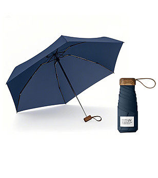 Малък сгъваем чадър в тъмносиньо снимка