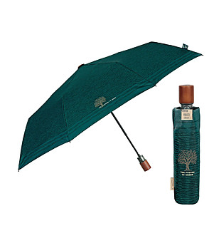 Сгъваем мини чадър в тъмнозелено снимка