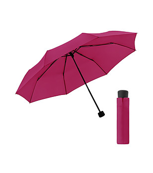 Дамски сгъваем чадър в цвят боровинка снимка