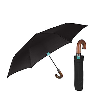 Автоматичен черен дамски сгъваем чадър снимка