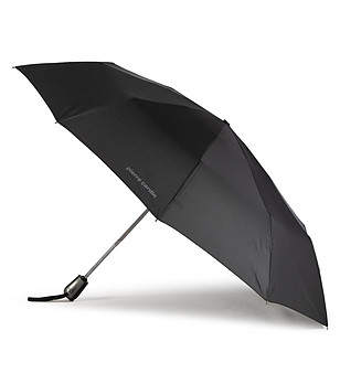 Сгъваем черен унисекс чадър снимка