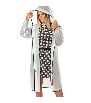 Прозрачен дамски дъждобран със светлоотразителни детайли размер S снимка