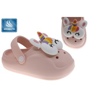 Детски коралови чехли с еднорог снимка